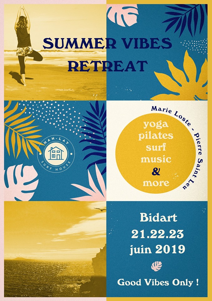 Summer Vibes: retraite du 21 au 23 juin Yoga / Pilates / Surf