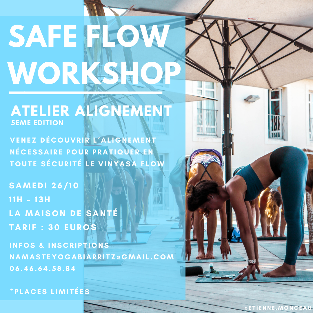 Safe Flow Workshop – Atelier Alignement | Samedi 26/10 à 11H – 13H avec @NamasteYogaBiarritz