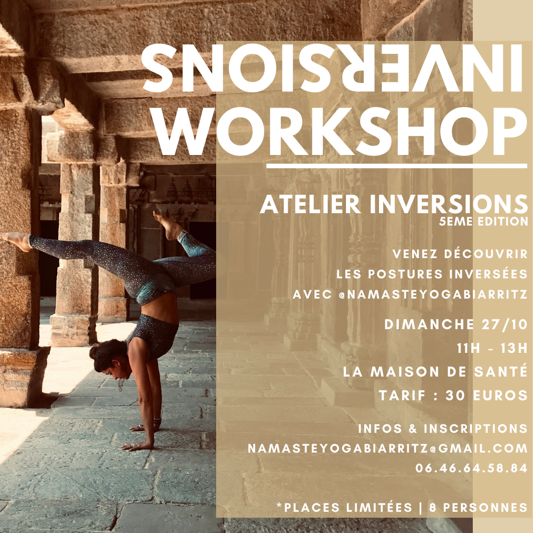 Inversions Workshop – Atelier Inversions 27/10 | 11H – 13H avec @NamasteYogaBiarritz