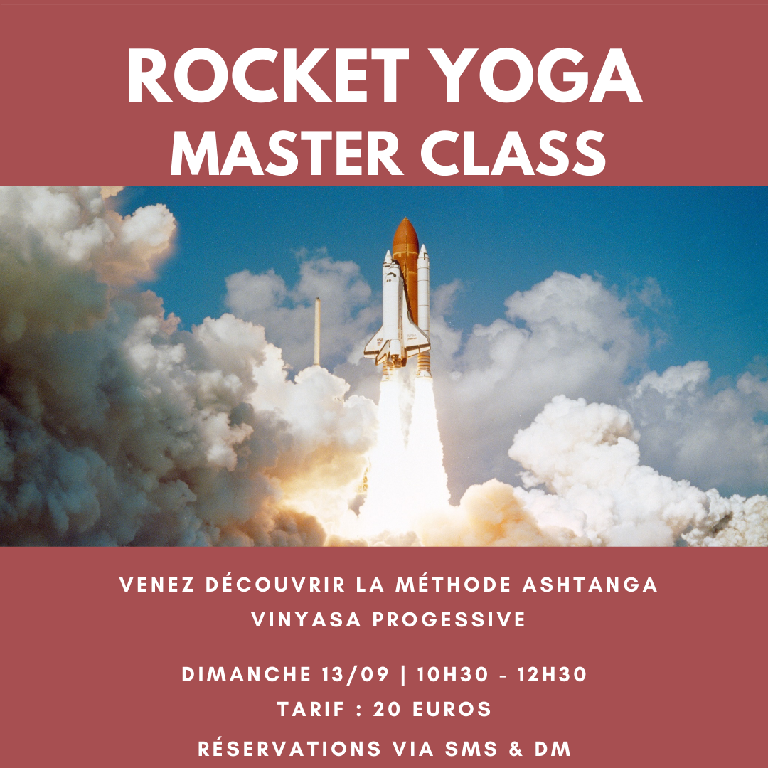 Rocket Yoga Master Class | Dimanche 13/09 de 10H30 – 12H30 à Biarritz avec @NamasteYogaBiarritz