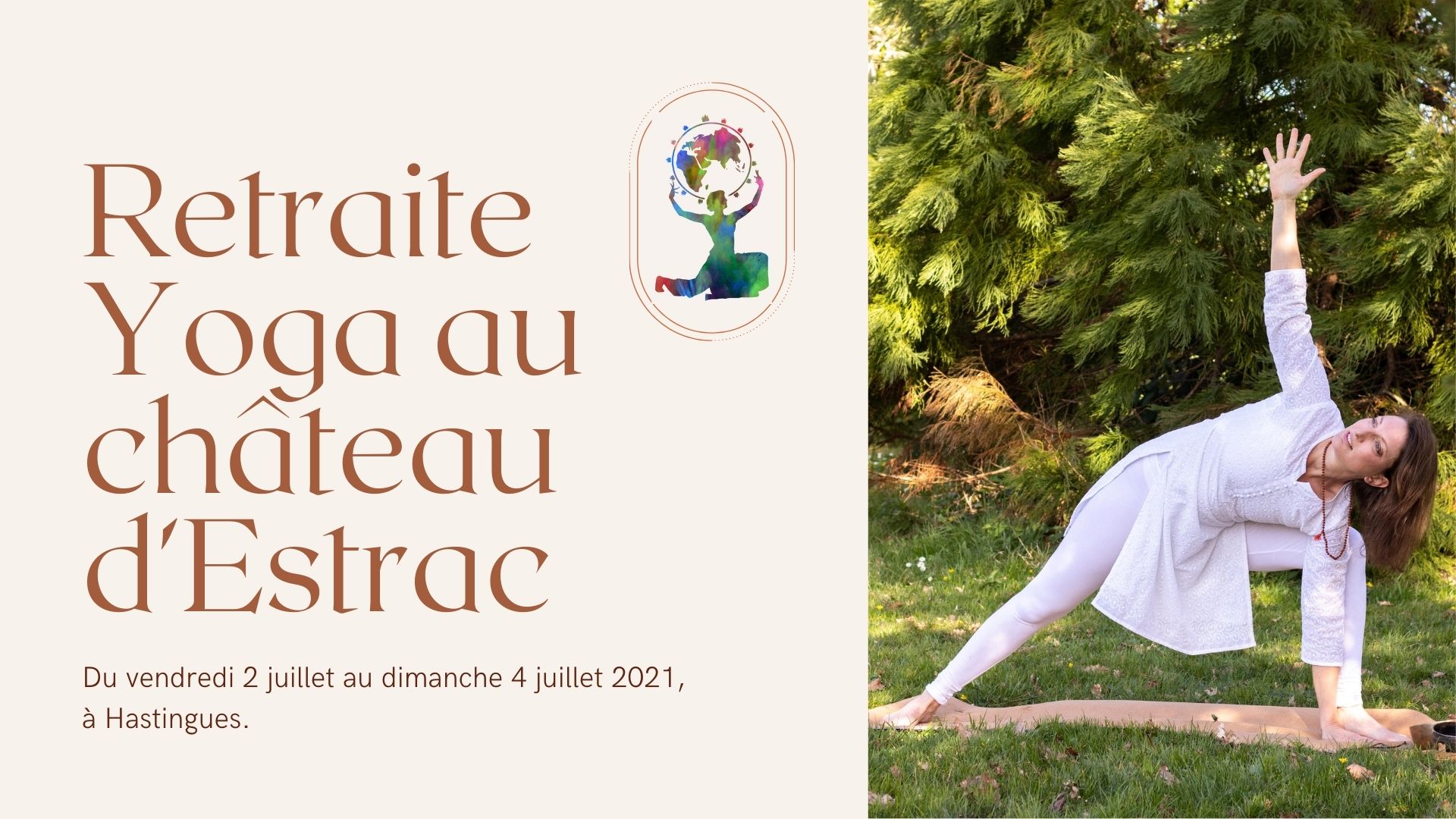 Retraite de yoga au château d’Estrac dans les Landes à la frontière du Pays Basque