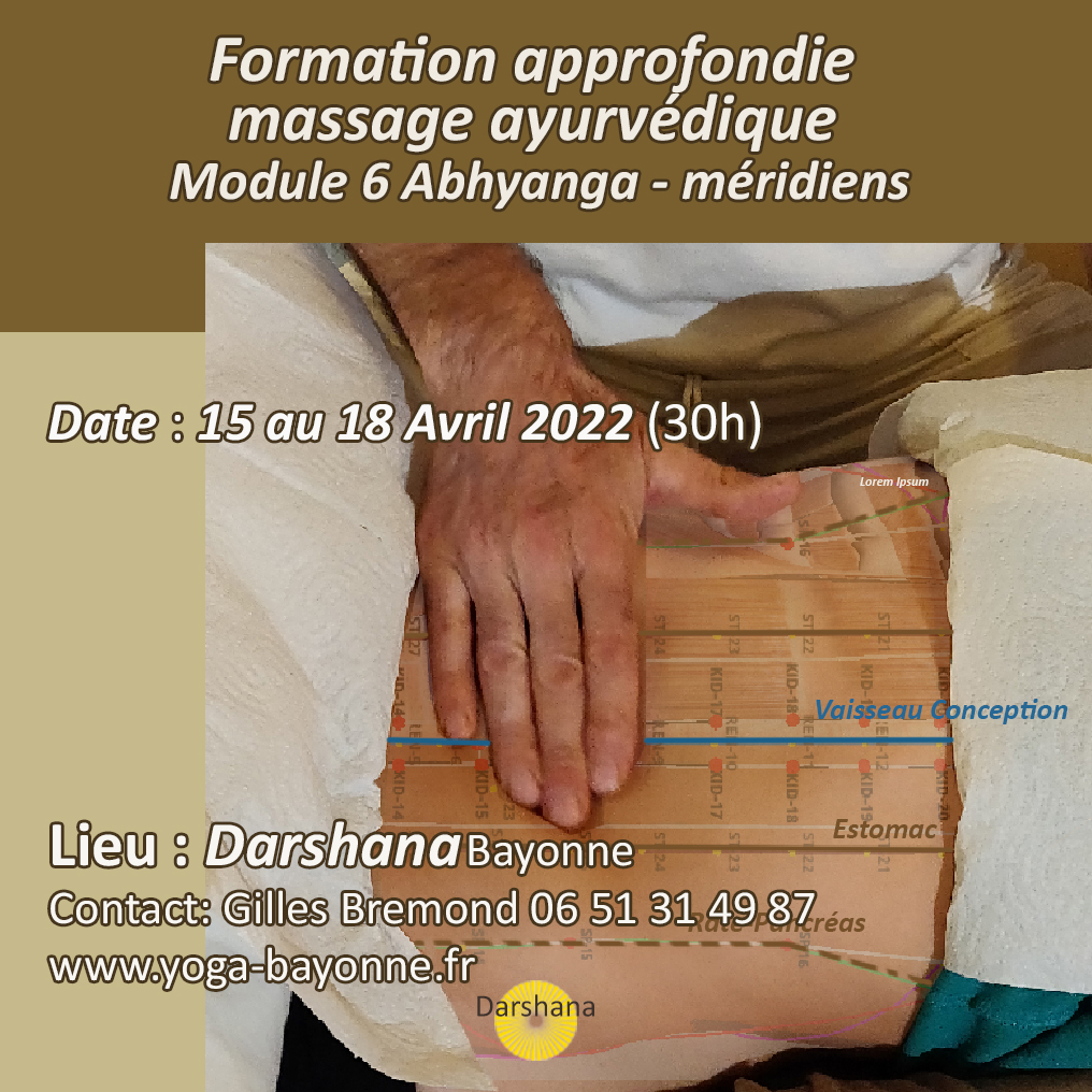 Formation Massage Ayurvédique approfondie