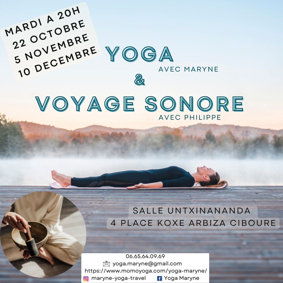 Yoga doux et voyage sonore –  Mardi 5 Novembre 20h