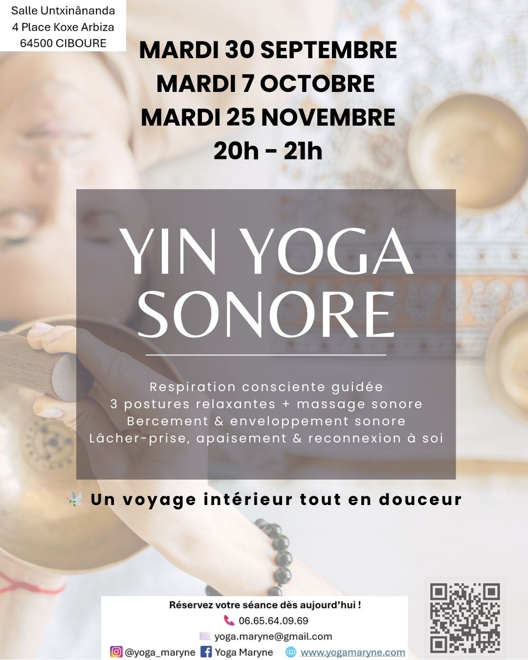 ✨ YIN YOGA SONORE – Voyage intérieur & relaxation profonde